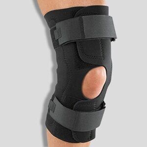 NWOT ProCare Reddie Hinged Knee Brace Support Open Patella Adjustable Black XXL